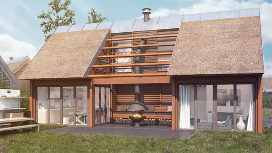 16 moderne buitenverblijven in een opmerkelijke bouwvorm